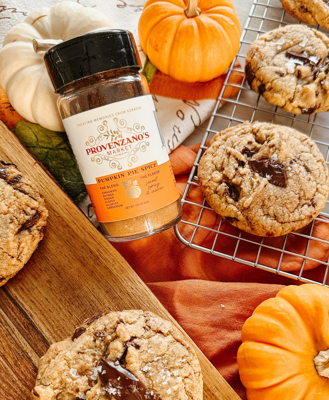 Pumpkin Spice Brown Butter Chocolate Chip Cookies